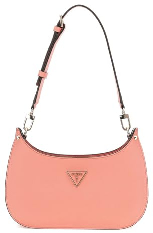 GUESS Meridian Mini Top Zip Shoulder Bag Coral