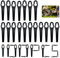 Rasentrimmer Messer, 100 Stück Ersatzmesser Rasentrimmer, Rasentrimmer Zubehör Ersatzklingen Kunststoffmesser Set für Akku Rasentrimmer Einhell (100PCS-Schwarz)