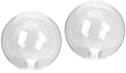 Angoily 2 Pièces Abat-jour Globe Lumineux Pour Ventilateur De Plafond Lumière Ronde Nuances Claires Rondes Globes Lumineux De Remplacement Couvre-ampoules Remplacement Du Globe G9 Un Verre