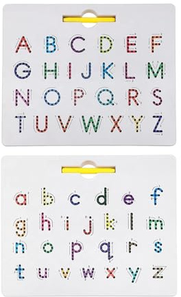 Magnetische Buchstaben Tafel | 2 In 1 Magnetische Alphabet Tracing Board | Nummer A-BC Groß Und Kleinschreibung Magnetische Alphabet Tafel | Vorschule Lernen Spielzeug Für Kinder