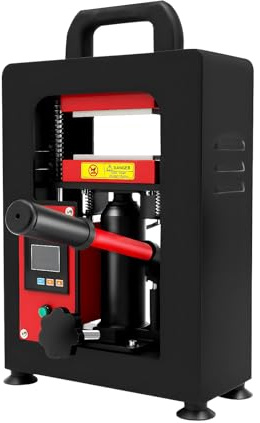 5T Hydraulic Heat Press Machine 900W Dual Plates with Digital Control | 0-250°C Professional Heating Press for DIY & Craft