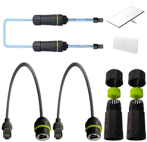 Starlink Ethernet Adapter Gen 3/Mini, Starlink Cable 1.64FT with RJ45 Ethernet Cable Interface, for Connecting Starlink Standard V3/Mini Dish and Router, Waterproof -2PCS