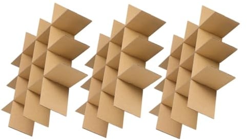 DIYEAH Séparateurs de Bouteilles en Carton 18 Pièces pour Cartons de Déménagement, Compartiments Renforcés pour Emballage de Verres à Vin, Utilisation pour Expéditions et Déménagements