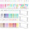 YFNVH 52 Pcs Beadable Pen Gifts Set with 48 Plastic Ballpoint Pen kit, 4 Pcs 6 Slots Plastic Pen Holder Assorted Bead Pen Shaft Bulk Display Stand for DIY Making School Office
