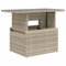 Homvdxl Rattan Optik Garten Couchtisch Höhenverstellbar 100x55cm Kleiner Würfel Gartentisch Wetterfest Tisch Terrasse Essmöbel mit Glasplatte (Hellgrau-Glas)