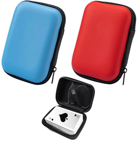EUYKQNOI Custodia Carte da Gioco, Custodia per Uno, Scatola Porta Carte da Gioco, Borsa Portaoggetti per Giochi di Carte, Scatola Protettiva per Gioco di Carte (2 Pezzi) (carte non incluse)