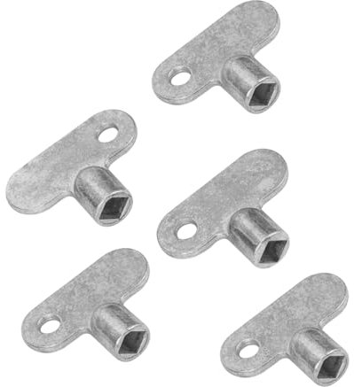 EXCEART 5pièces Clé De Purge Radiateur Horloge Outil De Plomberie Avec Douille Carrée Pour Robinet Eau Et Radiateur Métallique