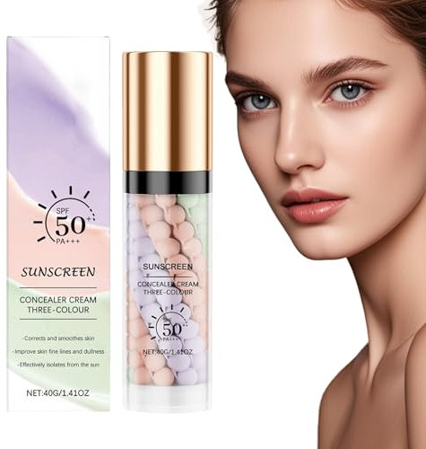 Primer Makeup, 3 In 1 Gesicht Primer Vor Dem Makeup, Hellende Feuchtigkeitsseren Primer, Sonnenschutz Isolationscreme, Ein Schritt Farbiger Concealer Zum Glätten Der Haut