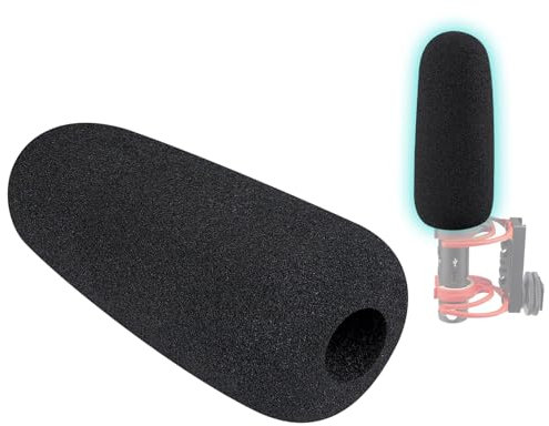 SOULWIT 2 Pieces Micro Pop Filter pour Rode VideoMic NTG Casques, Protecteur Microphone Mousse Couvre Pare-Brise