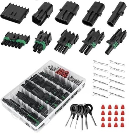 Lot de 376 connecteurs de fils électriques pour voiture - Prise mâle et femelle