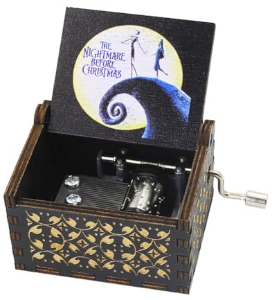 Yesnote Caja de música de Halloween Pesadilla antes de Navidad, regalo de Halloween para hija, hijo, esposa, mujer, novia, regalo de cumpleaños, juego This is Halloween