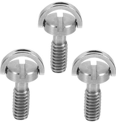 BELLIFFY 3pcs Stainless Steel Hinged Camera Screw Quick Release Plate Mounting Replacement for DSLR Tripod Rig with Slotted Head Easy Installation