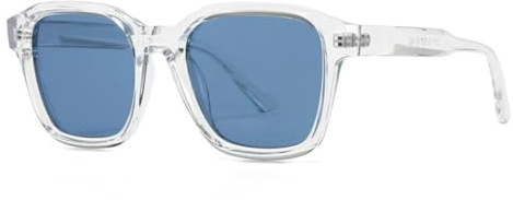 WFFZTZW Lunettes de soleil carrées tendance pour femmes, verres UV400, style rétro, pour hommes