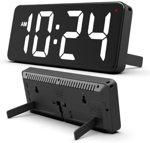 DASIAUTOEM Digitale Wanduhr Tischuhr, Digital Uhr Wand Uhr mit großen Ziffern, Digitale Wanduhr 9 Zoll Groß Display, 12/24H Wand-uhr ohne Tickgeräusche mit Wohnzimmer, Schlafzimmer, Klassenzimmer,Büro