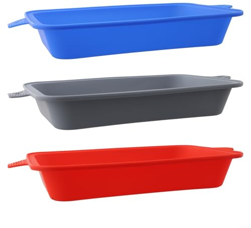 Set of 3 Reusable Silicone Drip Pan Liners for Weber Grills Featuring Design and Quick Cleanup Capability