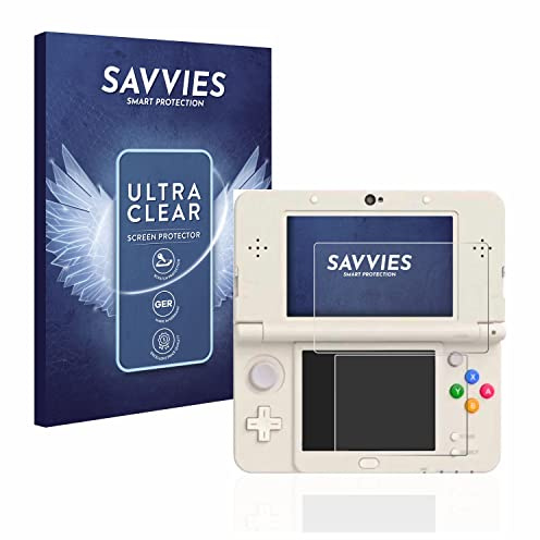 savvies Film Protection pour Nintendo New 3DS | 18 Pièces Clair Protection d'écran Made in Germany Transparent Anti-Rayures Screen Protector