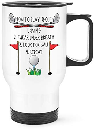 How to Play Golf Travel Mug Cup with Handle