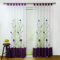 Joyswahl Voile Gardine transparenter Vorhang mit Bestickerei Blumen »Rose« Schals Fenster Vorhänge BxH 140x245cm Violett mit Schlaufen 2 Stück