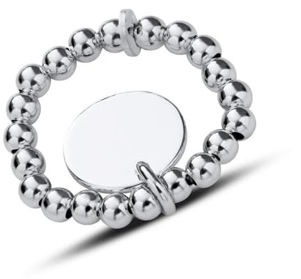 Elastischer Kugelring von Unique aus 925er Silber