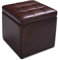 DREAMADE Sitzwürfel mit Stauraum, Sitzhocker Sitzbank, Hocker Aufbewahrungsbox Fußbank, Farbwahl, PU, 40 x 40 x 40 cm (Braun)