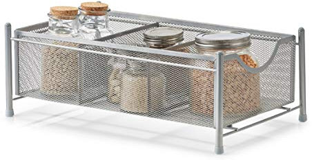 Zeller 27400 Universal-Organizer, Mesh, ca. 24,5 x 39,5 x 14,5 cm, Schubladen-Organizer, Ordnungsbox mit Schubfach, Küche, Büro, Vorratsschrank