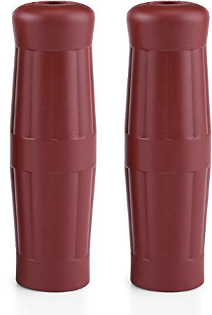 Hlyjoon Lenkergriffe 7/8 / 22mm 1 Paar Motorrad Gummi Griffe Universal Handgriffe Links Rechts Rutschfeste für Motorrad Fahrräder Lenker für Cafe Racer Bobber Clubman Custom(Braun)