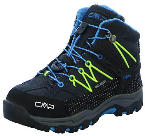 CMP Kids Rigel MID Trekking Shoe WP Wanderschuhe, Antracite-Yellow Fluo, 37 EU