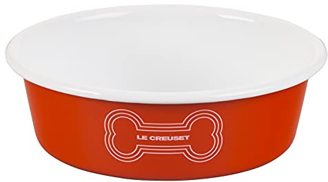 Le Creuset Hundenapf aus Emaille, mittelgroß, 4 Tassen, Orange