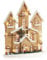 com-four® Weihnachtsdekoration- Holzhaus zum Hinstellen mit LED Licht - Holzdekoration beleuchtetes Haus - Tischdekoration [Auswahl variiert!] (01 Stück - weiß Holzhaus)