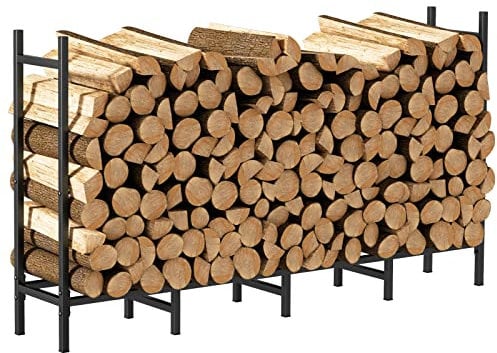 1.6 m Kaminholzständer für den Innen- und Außenbereich, für Kamin, Holzaufbewahrung, verstellbarer Feuerholz-Stapelständer, robuster Holzständer, Stapelhalter für Kamin, Aufbewahrung, Organizer