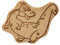 DEKOFANT Frühstücksbrettchen Kinder mit Gravur personalisiert Holz Brett Motiv Dino Drache Frühstücksbrett Kinder ca 26x23x1,5cm