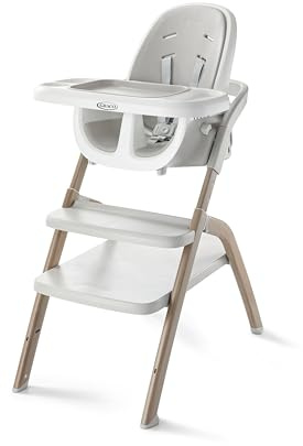 Graco EveryStep 6 in 1 High Chair, Babies and Toddlers Portable Slim High Chair with 6 Growing Stages from Infant to Toddler Seating, Convenient for Dining Time, Featured Design in Misty