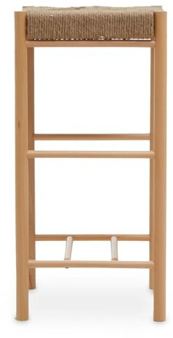 Premier Housewares Gold Finish Metal Frame Bar Stool With Natural Elm Seat Breakfast Bar Stools Kitchen Stools 50 x 75 x 50 cm