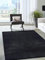 the carpet Cosy kuschelig Warmer Fellteppich, weich und elegant, waschbar und Fußbodenheizung geeignet, Öko-Tex Zertifiziert, Schwarz, 70 x 140 cm