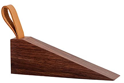 SuKeYuan 1 Pcs Door Stopper Non-Slip Wooden Door Wedge Wedges Fingers Protector for Bedroom, Kitchen, Office Doors(Walnut)