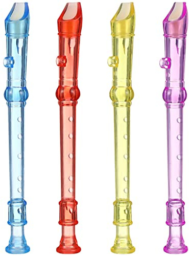 12 Pcs Plastic Recorder 6 Hole Mini Orchestra Musical, Music Recorder Instrument for Student, Music Flutes for Beginner Plastic Soprano Recorder, Random Color