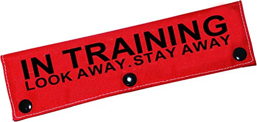 Manchon de laisse pour chien de service - Look Away Stay Away - Manchon pour animaux de compagnie (Regarder loin - Manche)