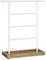 SONGMICS Schmuckständer, Schmuckhalter mit Schmucktablett, 4 Stangen, Kettenständer, Holz-Sockel, Schmuckaufbewahrung für Ohrringe, Ohrstecker, Vintage-Stil, holzfarben-weiß JJS019W01