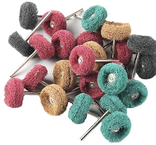 TOFIMA 10 Pz-40 Pz Mini Trapano Spazzola Abrasiva 2.35mm Gambo Nylon Lucidatura Ruota di Lucidatura Rotante Accessori for Utensili A Mano Set Ruggine rimozione (Color : Mixed, Size : 40pcs)