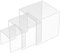 Sezanrpt Square Acryl Display Risers 3pcs, klare Showcase Display Regale für Sammelobjekte, Acryl Display Regale für Figuren, Parfüms, Cupcake, Süßigkeiten Dessert mit 7.6x10x12.7CM
