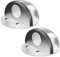 flintronic Magnetic Door Stoppers, 2PCS Stainless Steel Door Stops with Screws and Self-Adhesive Pads, Oval Floor Mounted Half Moon Floor Door Stoppers, Magnetic Door Catchfor Home Office, Patio