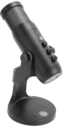 Dpofirs USB Condenser Microphone, Streaming PC Microphone with Mute, Gain Control, Gaming USB Microphone for PS5, Live Streaming, Podcasting, Recording, Video Conferencing
