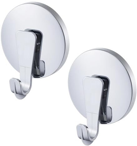 YOHOM Saugnapf Haken Bad Saughaken Ohne Bohren Saugnapfhaken Extra Stark Vakumm Handtuchhaken bis zu 3KG Saugnäpfe Duschhaken Kunststoffe Haken Saugnapf für Dusche Badezimmer Küche 2 Pcs