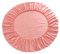 Einfarbig 100% Baumwolle Runde Bett Spannbetttuch Bettbezug Grapefruit Rosa