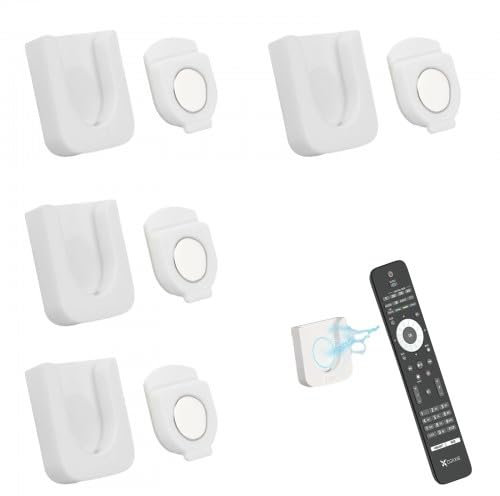 Azonelife 4 Piezas Soporte Mando a Distancia, Fuerte Soporte de Control Remoto Magnétic en La Pared, Soportes Magnéticos Mando Organizador Magnético Multifuncional para Mandos TV y Enchufe de Carga