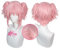 OSIAS Madoka Magica Perücke Pink Kurze Synthetische Hitzebeständige Haare