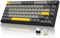 AJAZZ AK820PRO Wireless Mechanical Keyboard,2.4GHz/BT5.0/USB-C Gaming Keyboard 75% Layout 81 Keys with TFT Color Display&CNC Knob,RGB Backlight Hot-Swap,PBT Keycap,4000mAh Battery-Gray（Linear Switch）