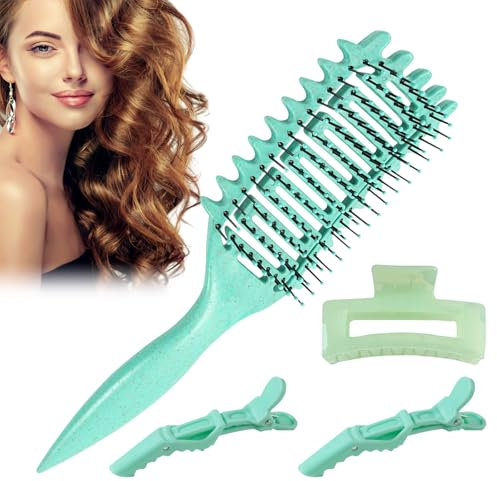 SPHERETRON Curl Brush, Lockenbürste, Curly Hair Brush Haarbürste zum Entwirren für Frauen and Herren, Curling Roll Comb Locken Bürste 2024 NEU Lockenbürste zum Kämmen und Formen Von Frisuren