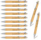 12 Stück Inspirierende Bambus,Personalisiert Inspirierende Kugelschreiber,Glücksbringer Schule Bambus Druckkugelschreiber,Motivation Stifte mit Spruch Holz für Büro,Geschäft,Schule und Zuhause