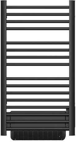 BESTHERM - Sèche-serviette électrique sans fluide avec soufflerie 500W+1000W H.100,5xL54cm Bestherm HESTIA noir